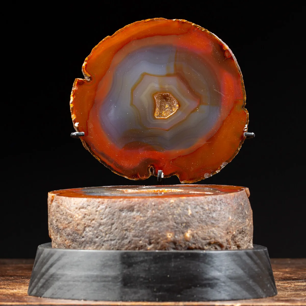 Geode Agata Sezionata su base