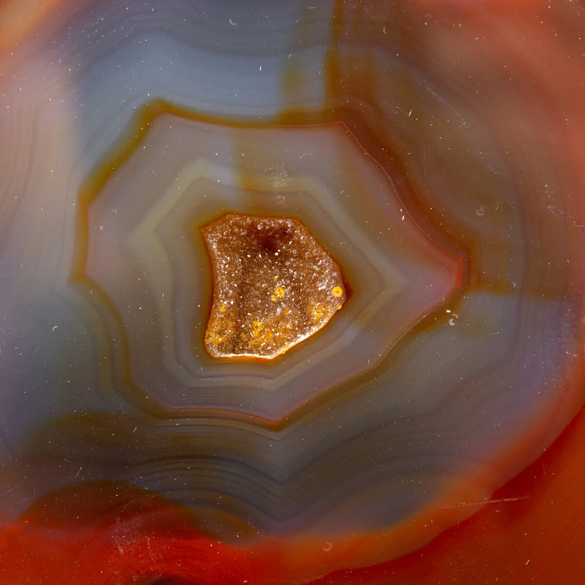 Geode Agata Sezionata su base
