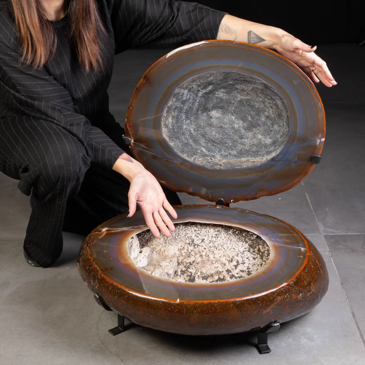 Bellissimo Geode Agata Sezionata " Jewelery Box"
