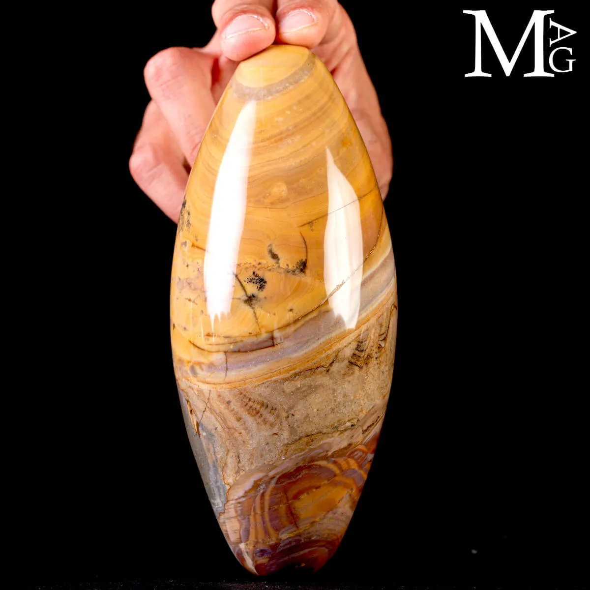 Shiva Lingam in Agata Dendritica.