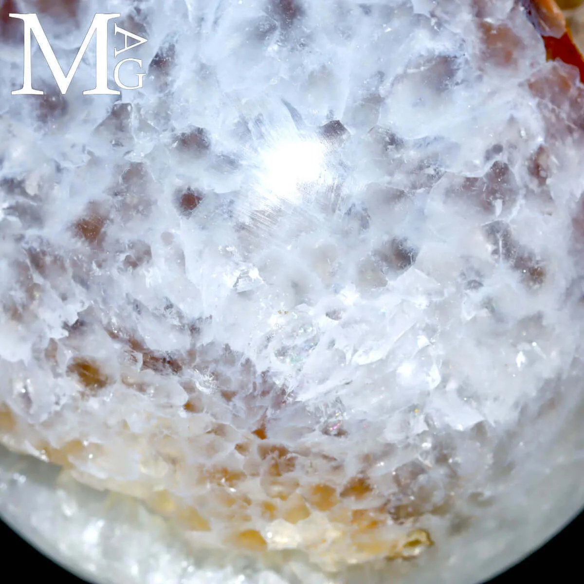 Sfera Geodica in Agata e Quarzo Naturale.