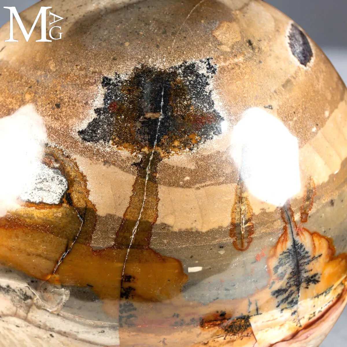 Sfera in Agata Dendritica – Landscape – Madagascar