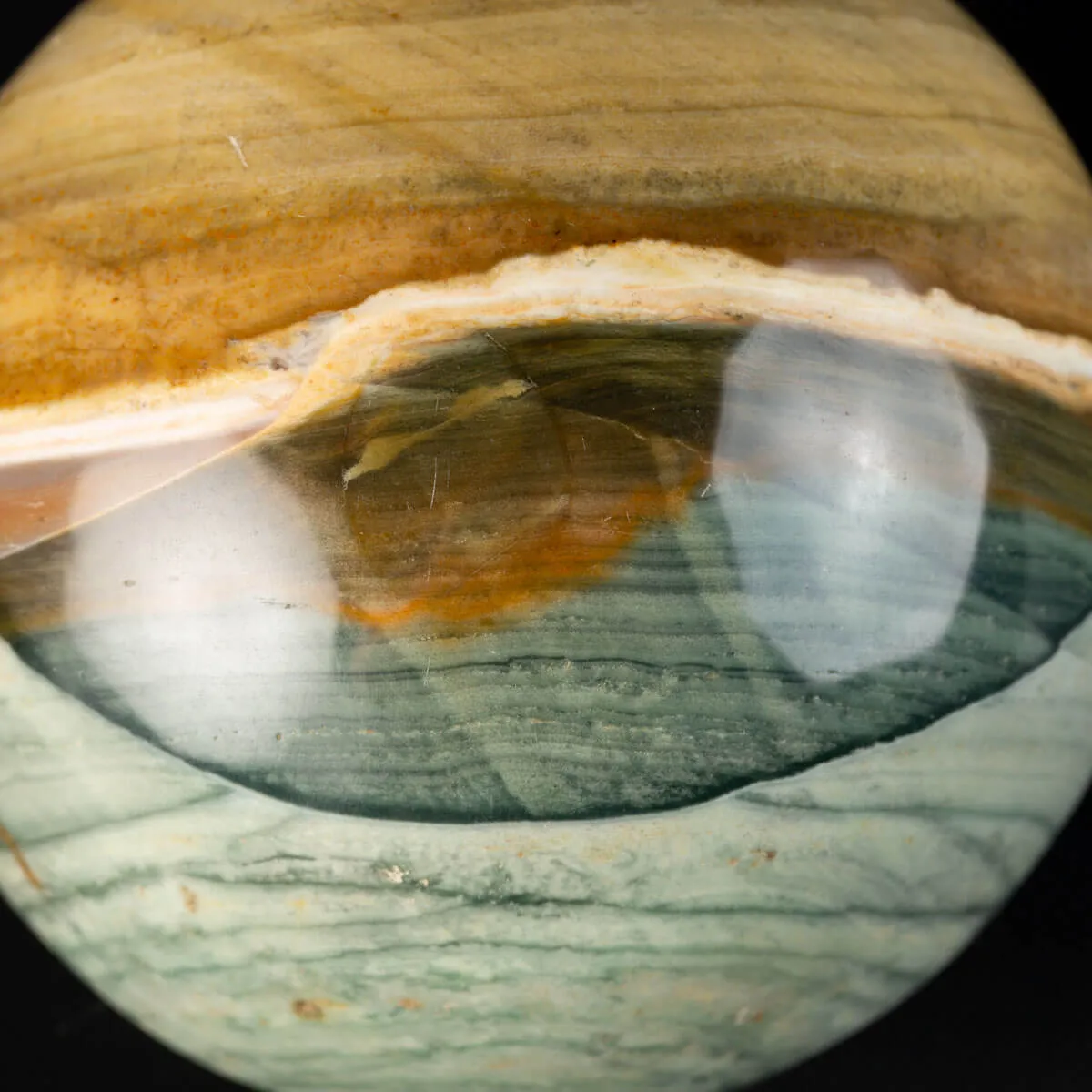 Sfera in Agata Policromo con occhio