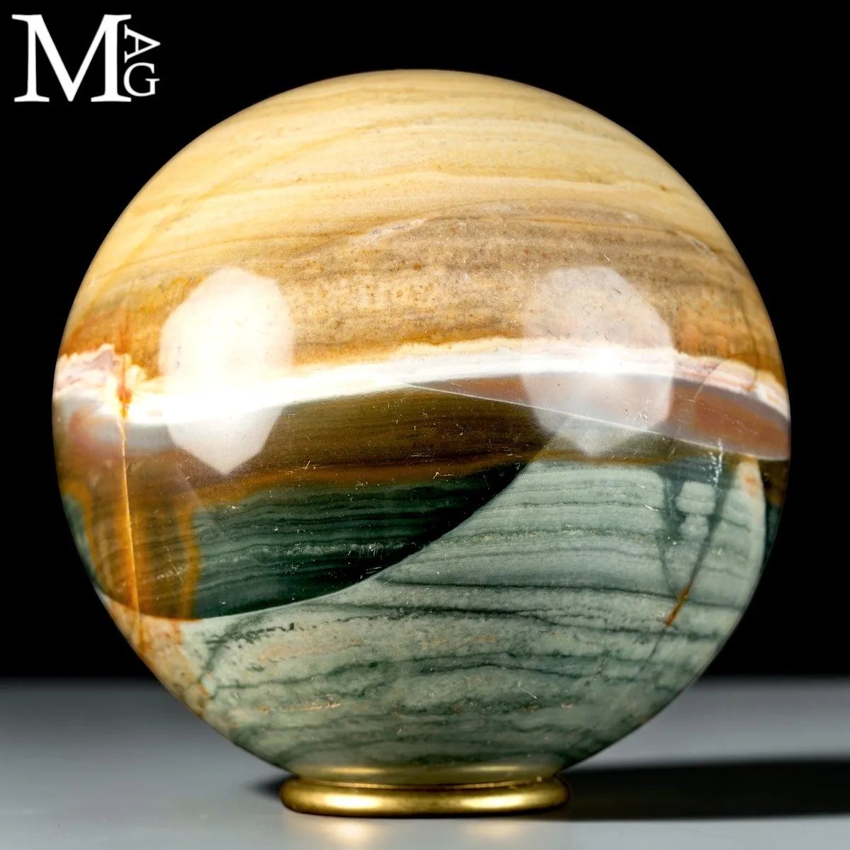 Sfera in Agata Policromo con occhio