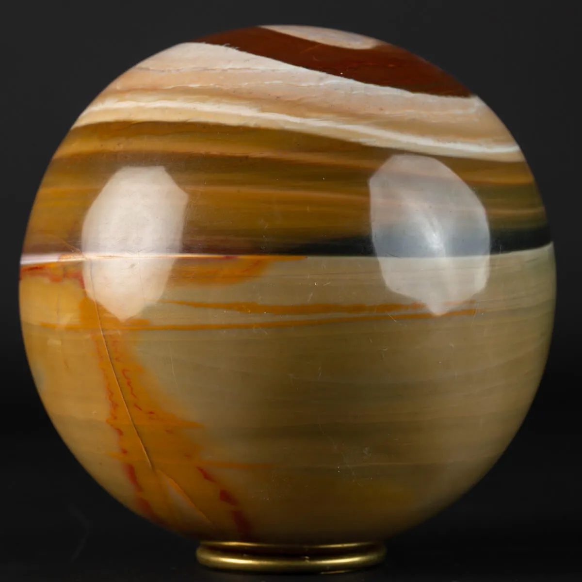 Sfera in Agata Policromo con occhio