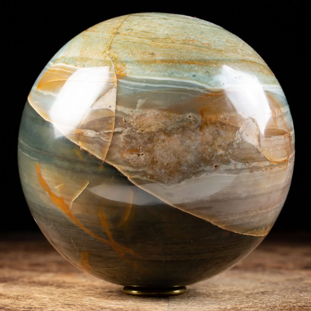 Sfera in Agata Policromo con occhio