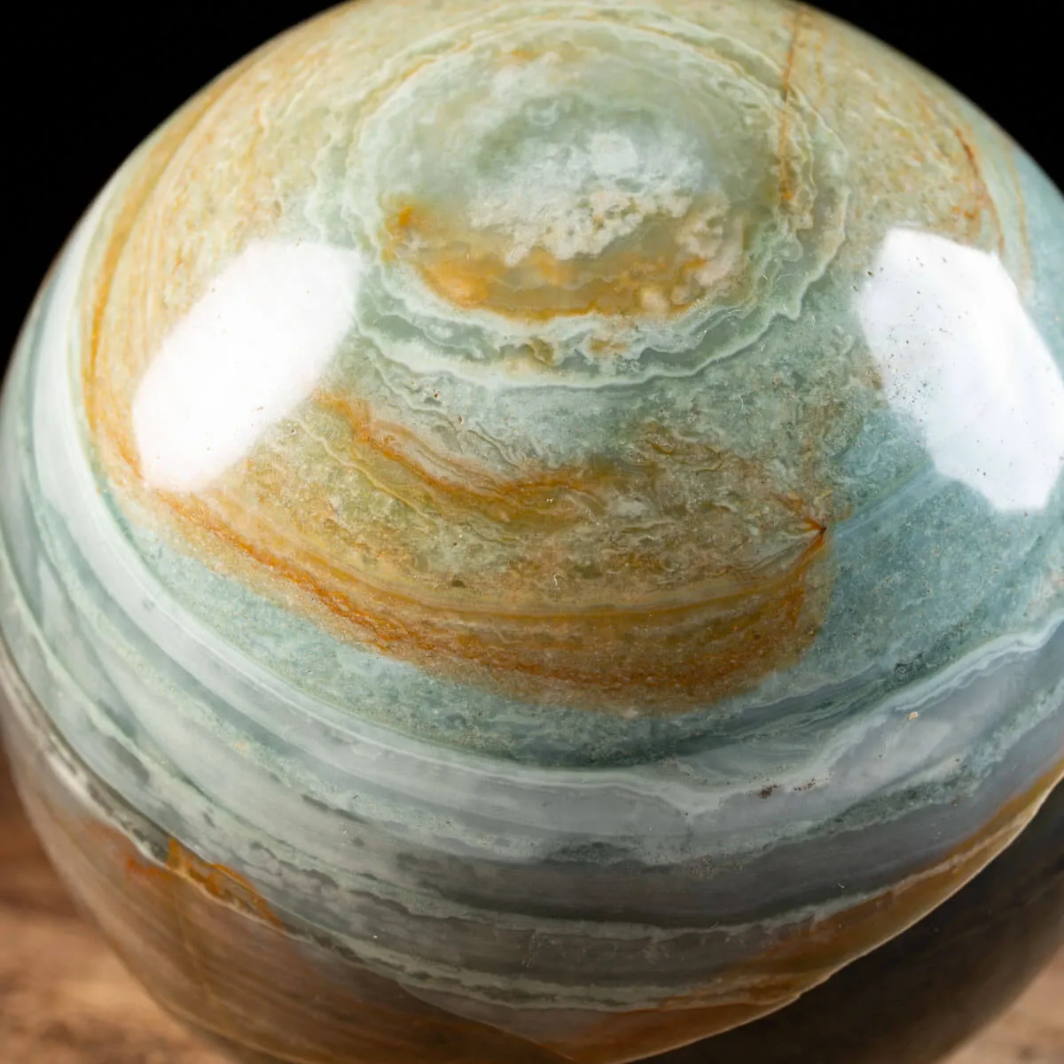 Sfera in Agata Policromo con occhio