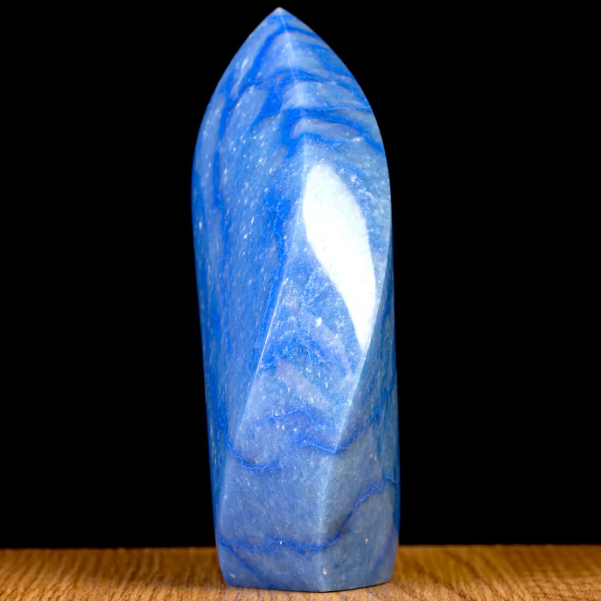 Fiamma in Quarzo Blu Naturale.