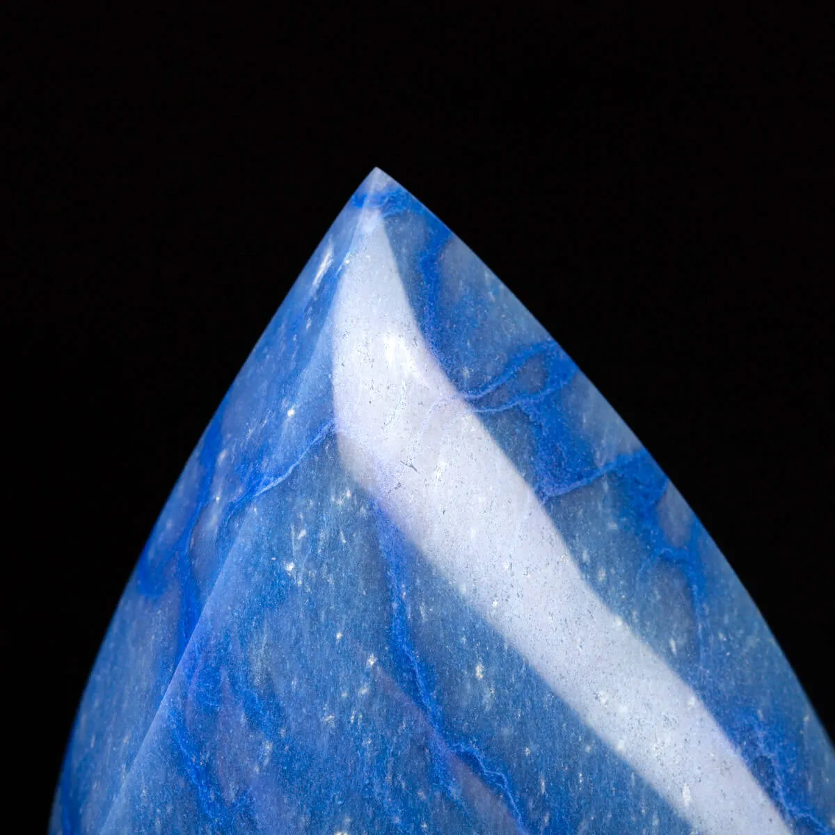 Fiamma in Quarzo Blu Naturale.