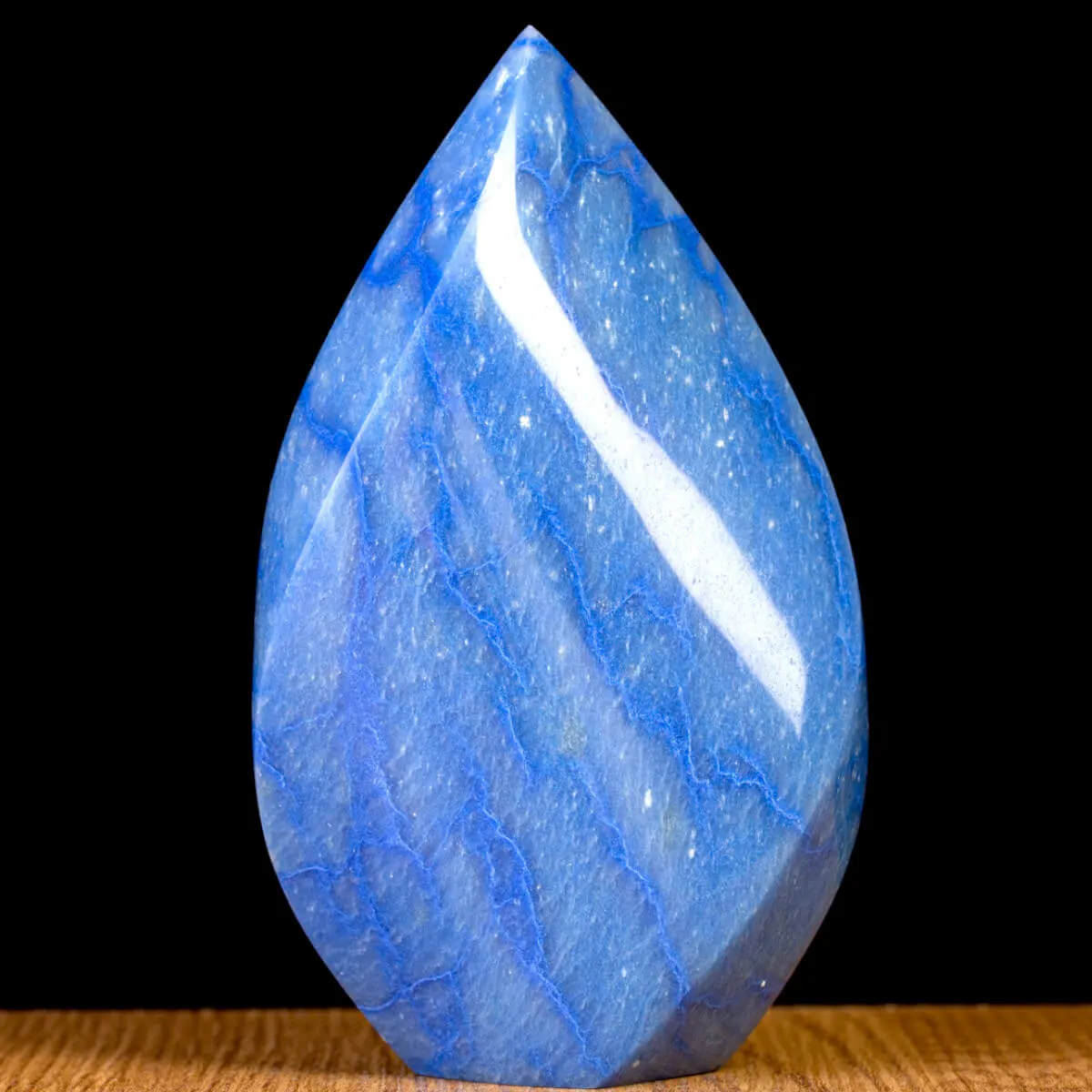 Fiamma in Quarzo Blu Naturale.