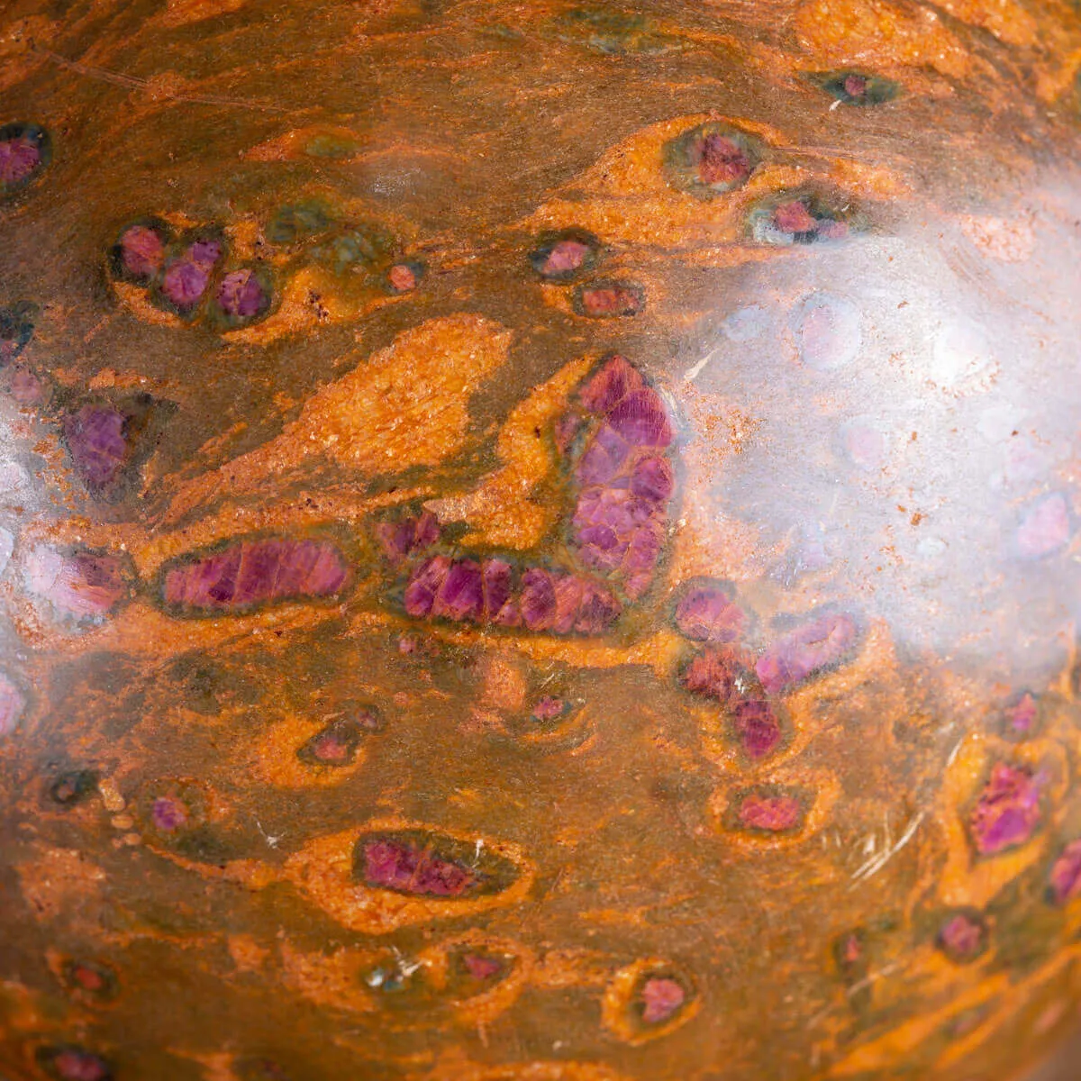 Sfera di Rubini in matrice di Fuchsite  - Ruby-Fuchsite Sphere