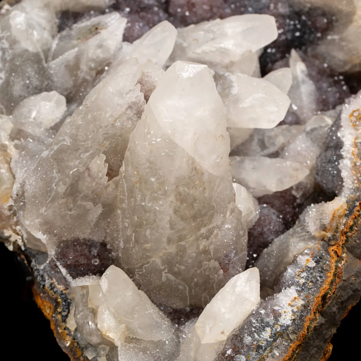 Calcite su Ametista