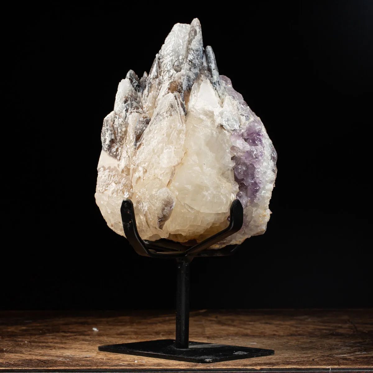 Calcite su Ametista