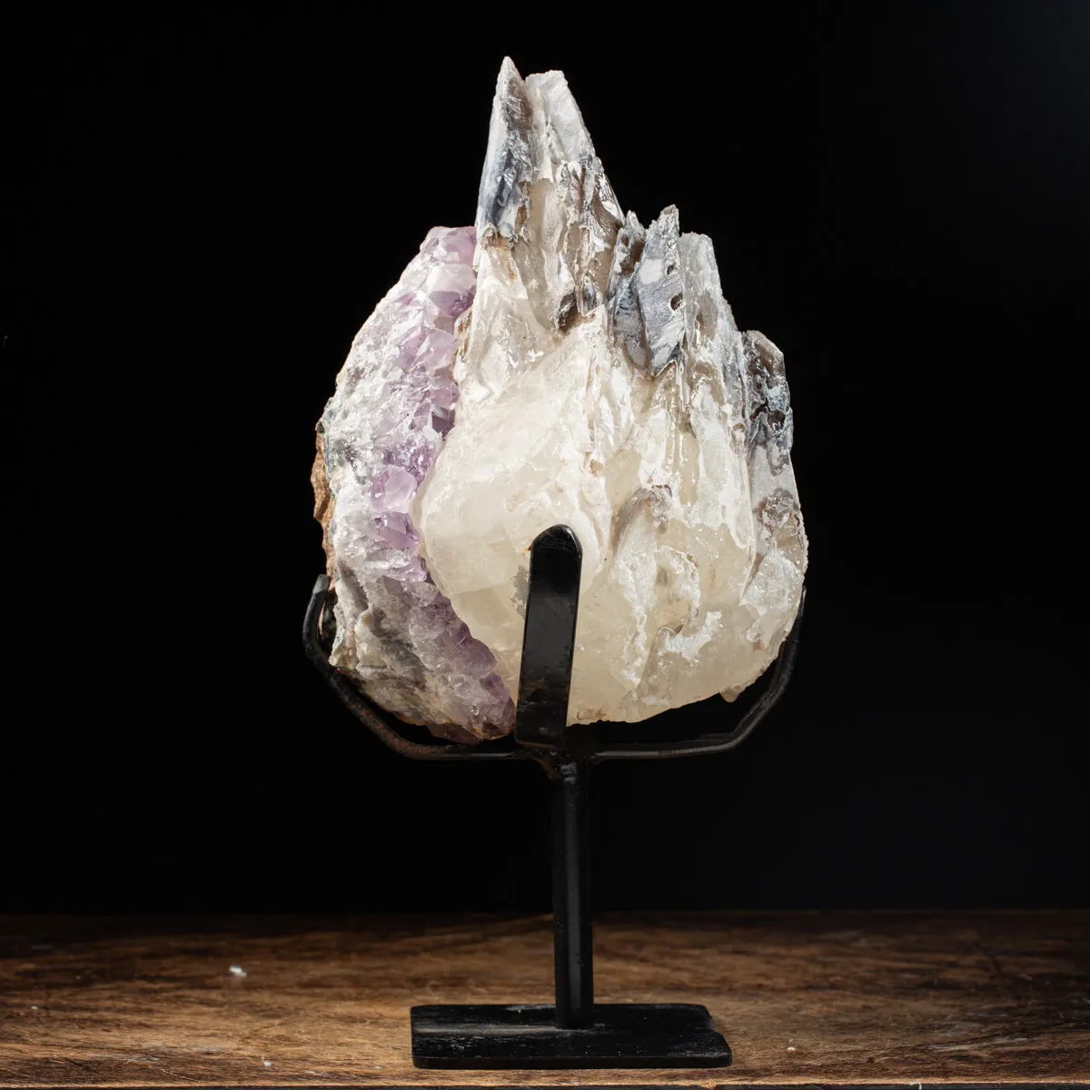 Calcite su Ametista