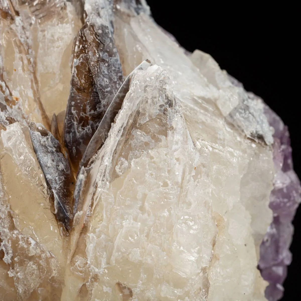 Calcite su Ametista