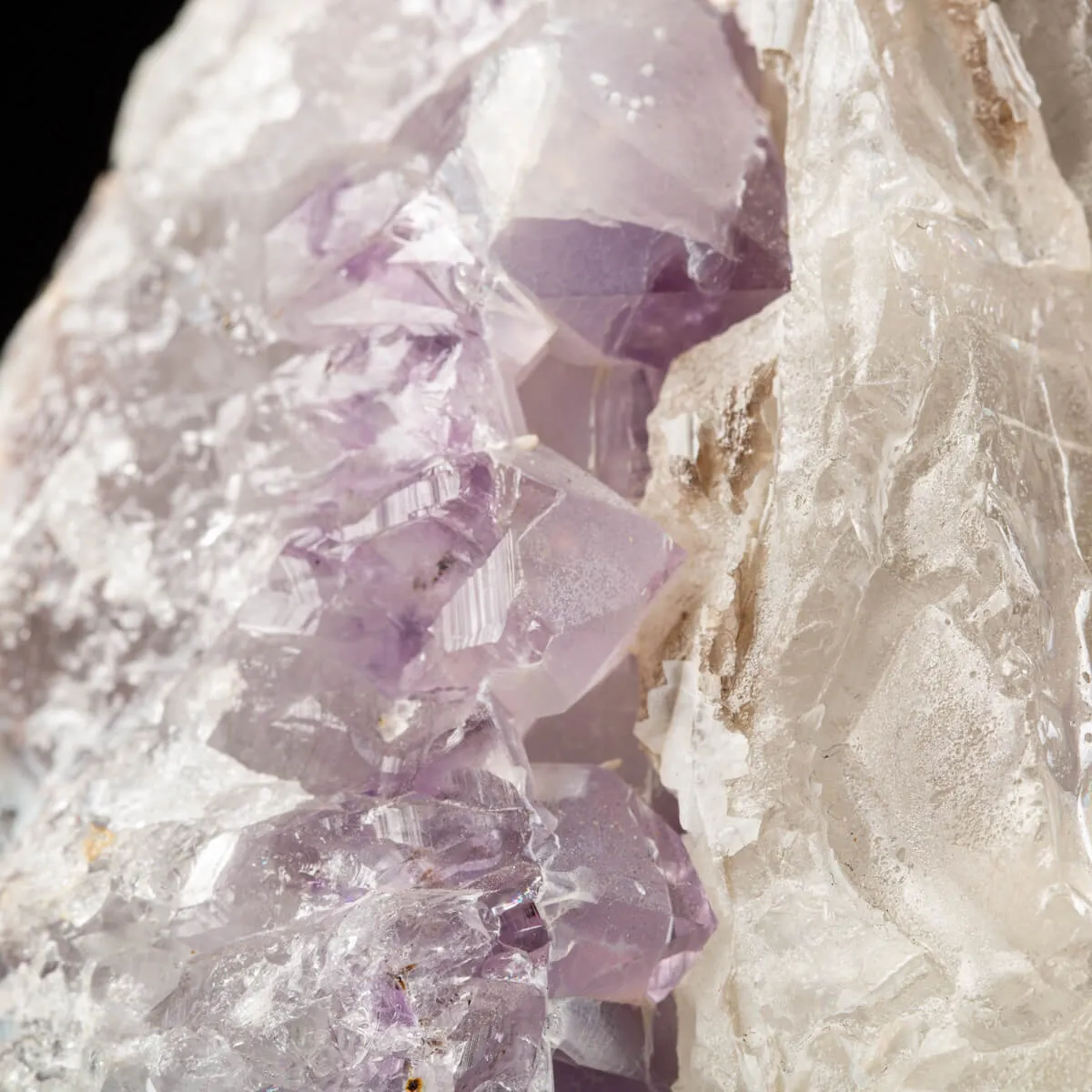 Calcite su Ametista