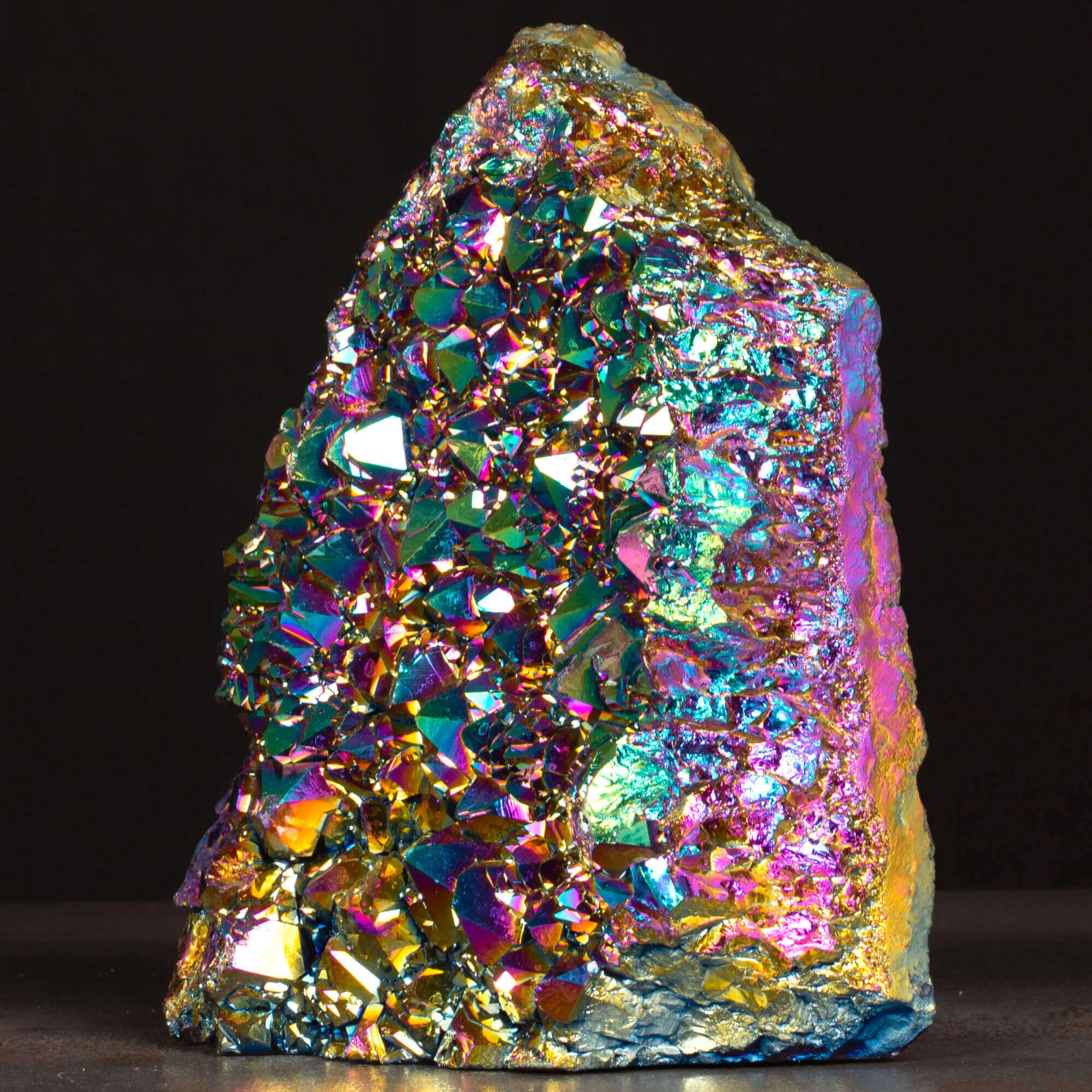 Drusa di Ametista Electroplated – Colori Iridescenti.