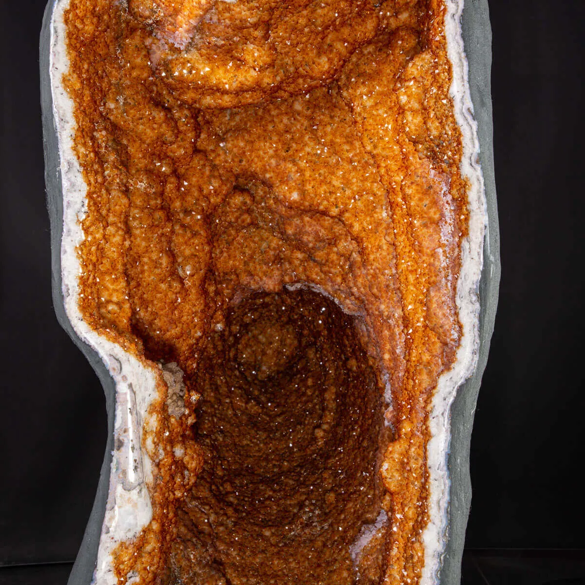 Un Magnifico Geode di Quarzo Citrino dal Brasile - Un Capolavoro Unico