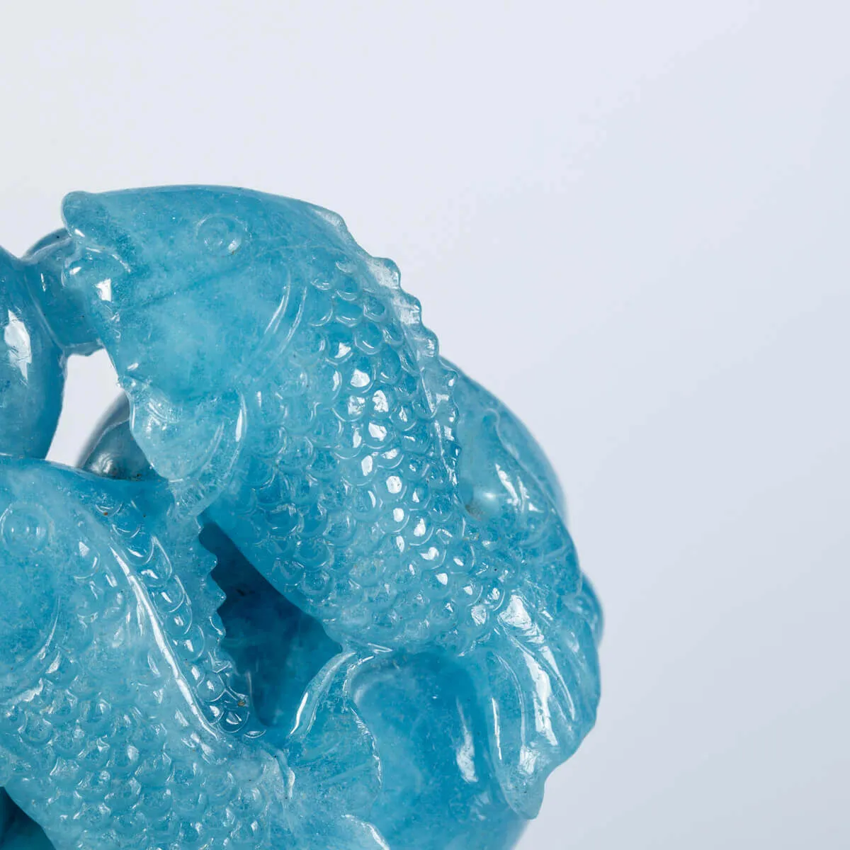 Intaglio in Acquamarina Carpe Koi