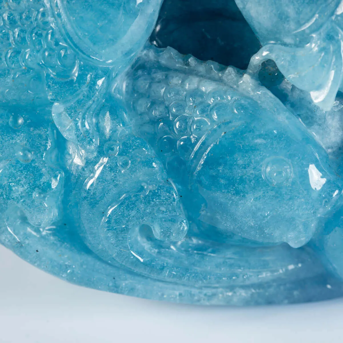 Intaglio in Acquamarina Carpe Koi