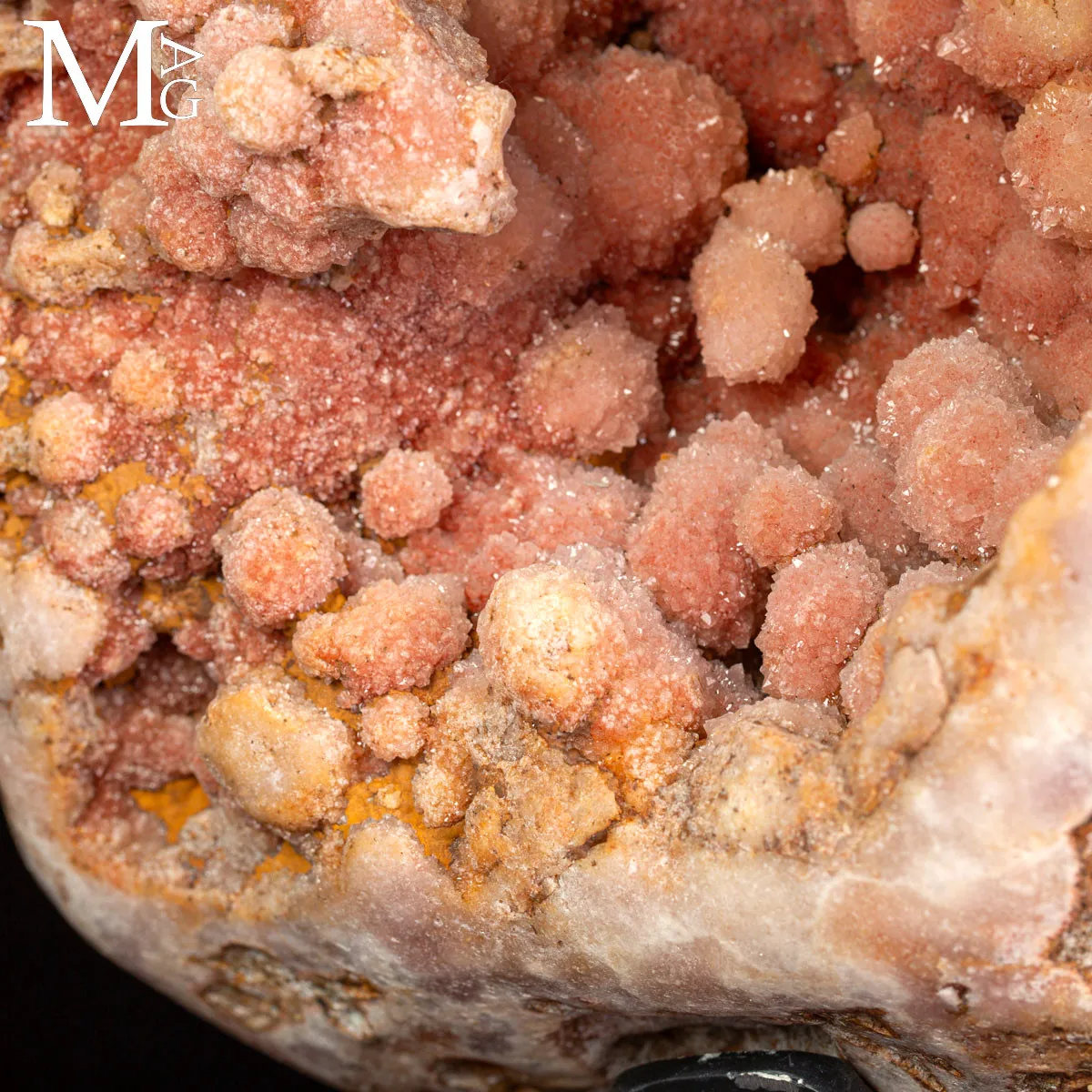 Raro Geode di Ametista Rosa Botrioidale - La Grotta delle Rose