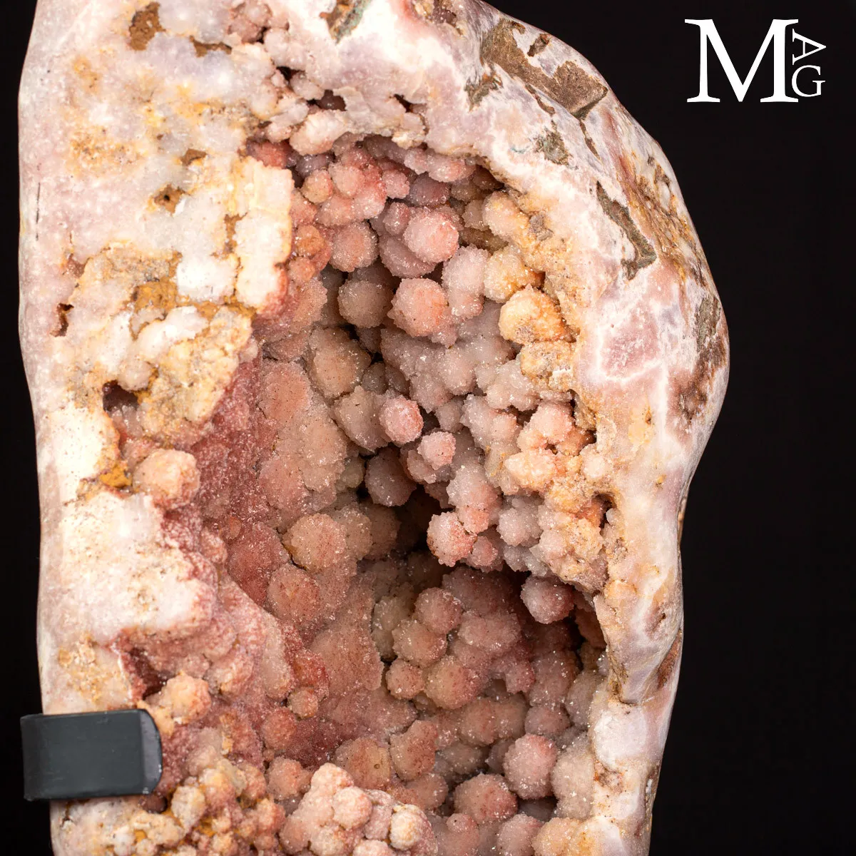 Raro Geode di Ametista Rosa Botrioidale - La Grotta delle Rose