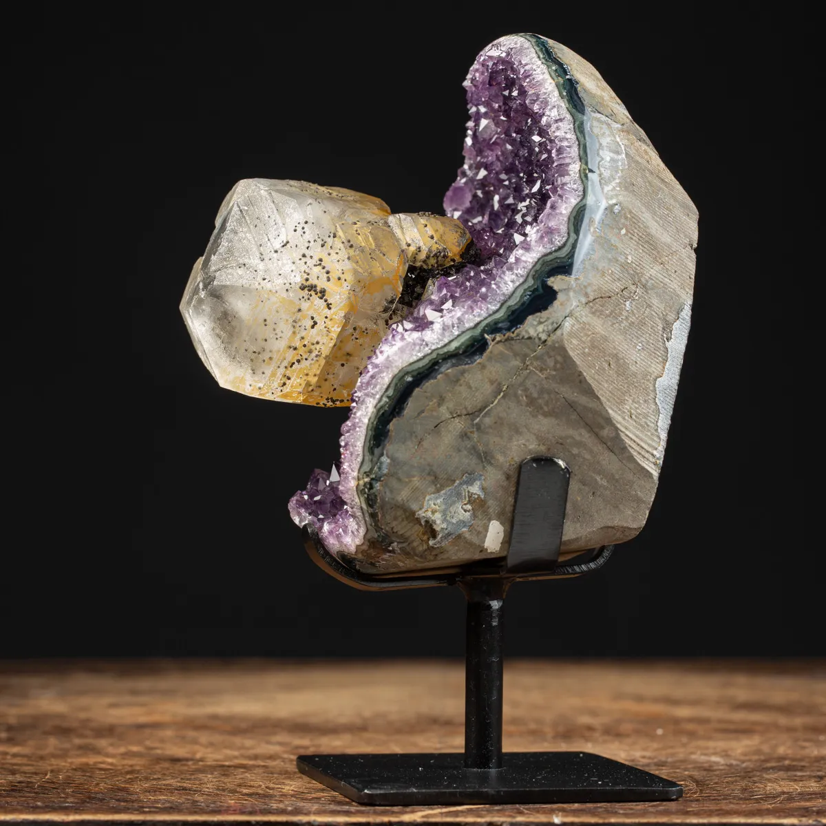 Geode Ametista con Calcite