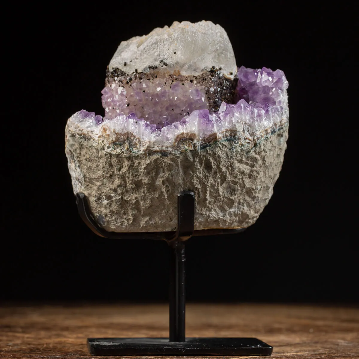 Geode Ametista con Calcite