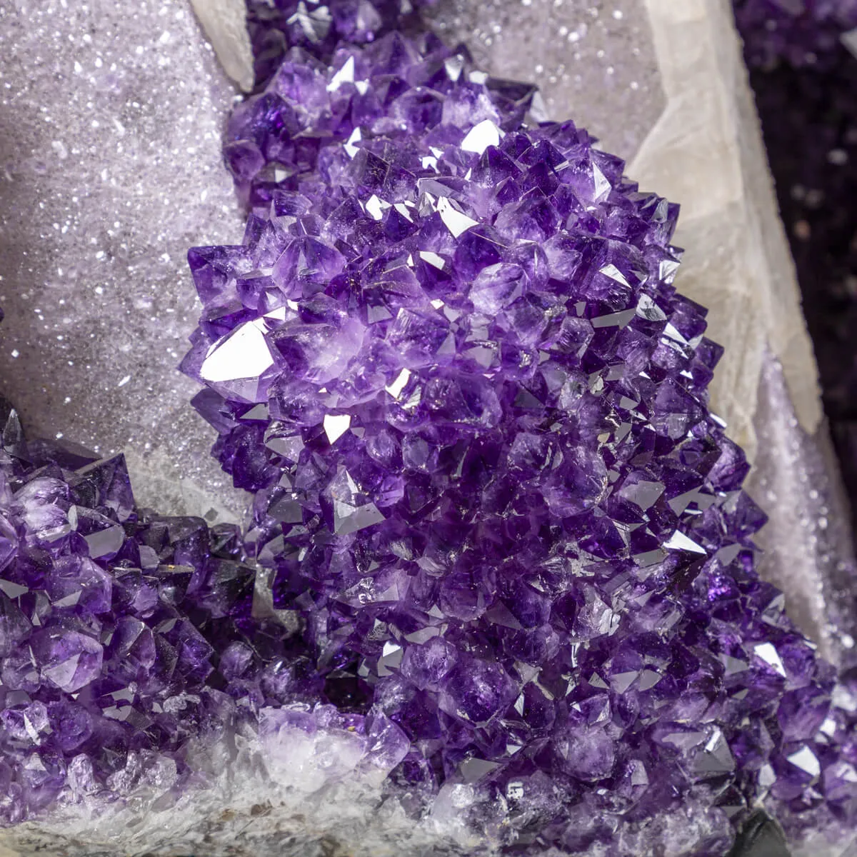 Geode di Ametista con Quarzo