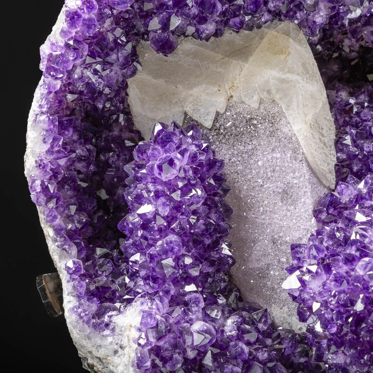 Geode di Ametista con Quarzo