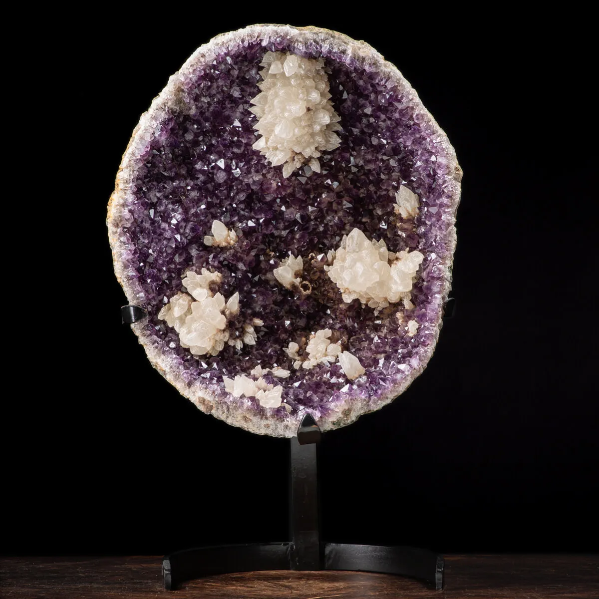 Geode di Ametista con Clacite