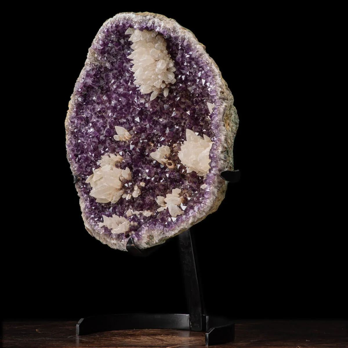 Geode di Ametista con Clacite