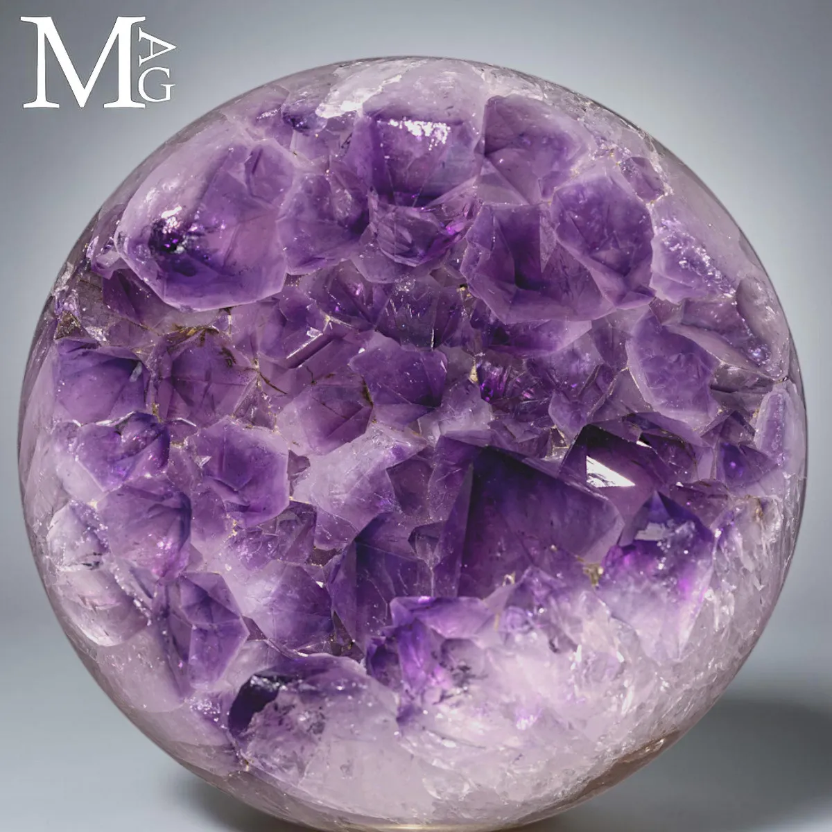 Sfera in Ametista da Geode – Struttura Cristallina.