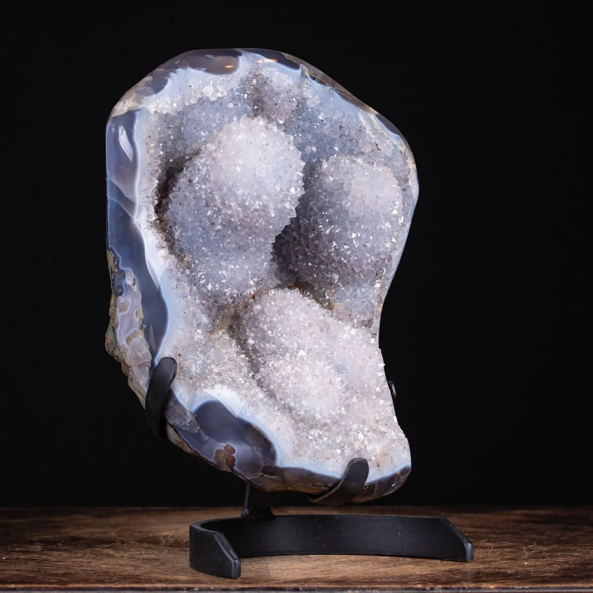 Drusa di Calcedonio Stalattitico