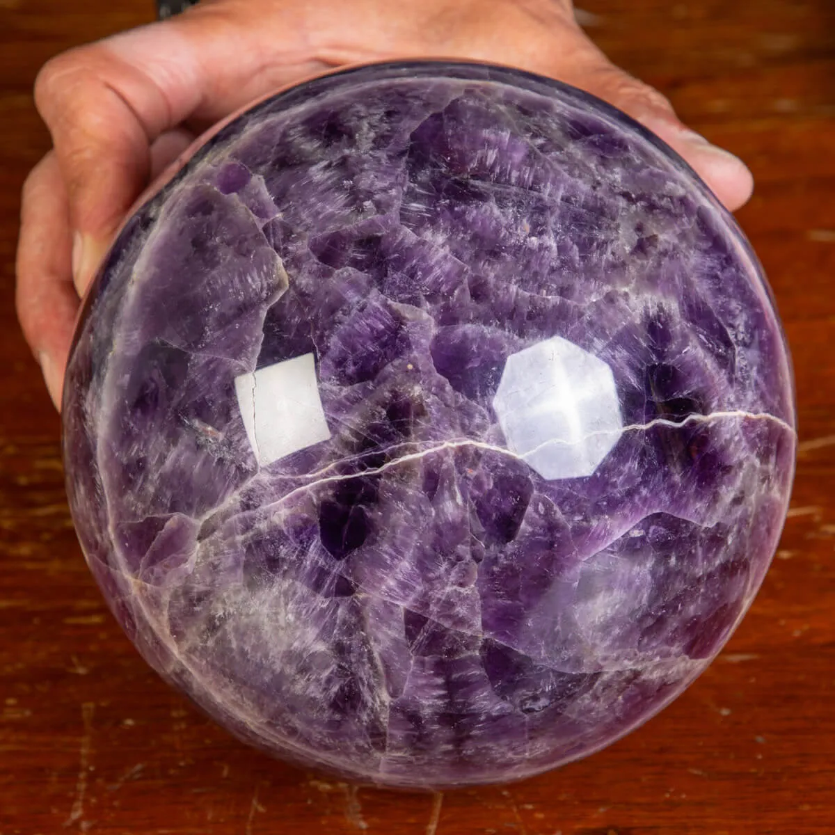 Sfera di Ametista Chevron