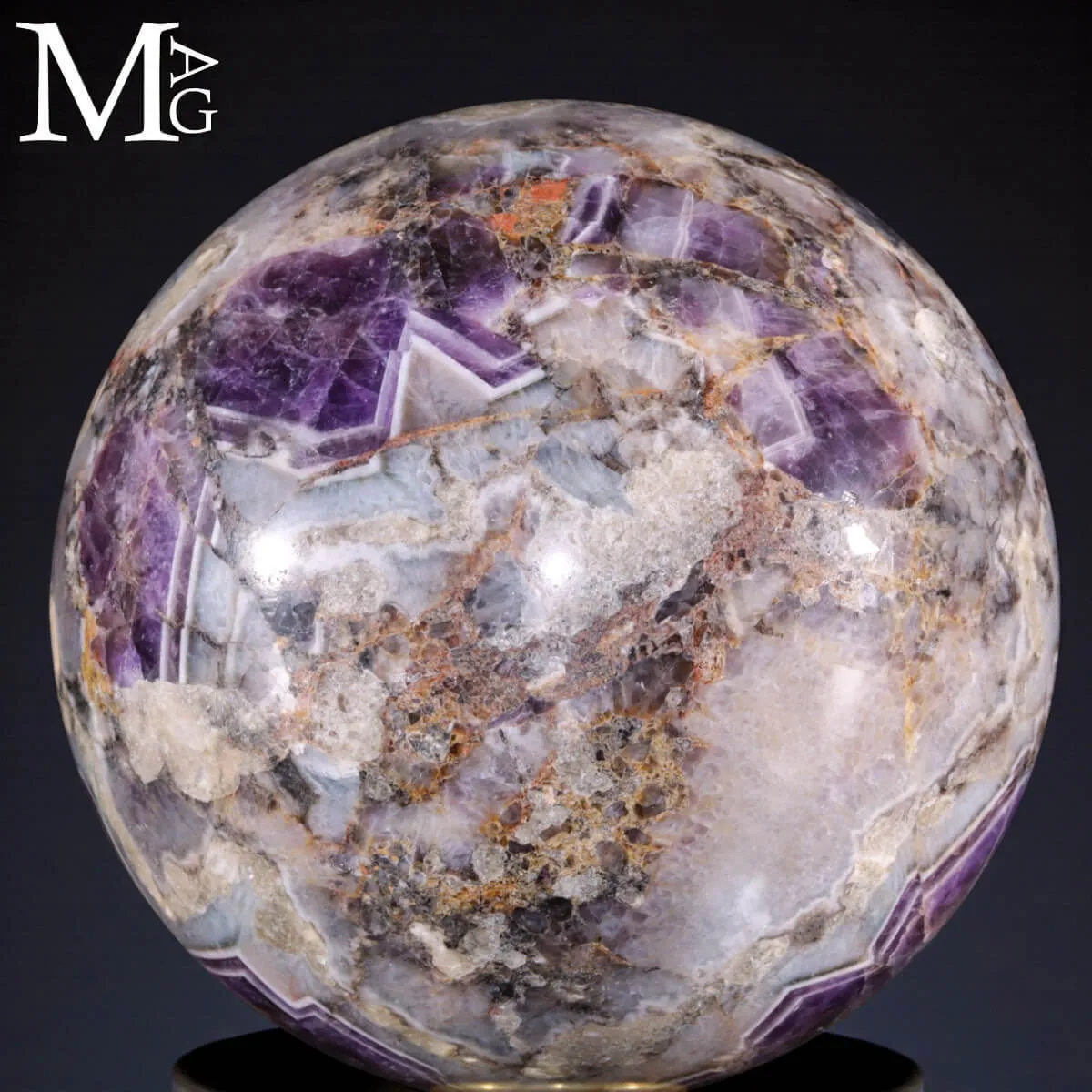 Grande Sfera - Ametista Chevron della Tanzania.