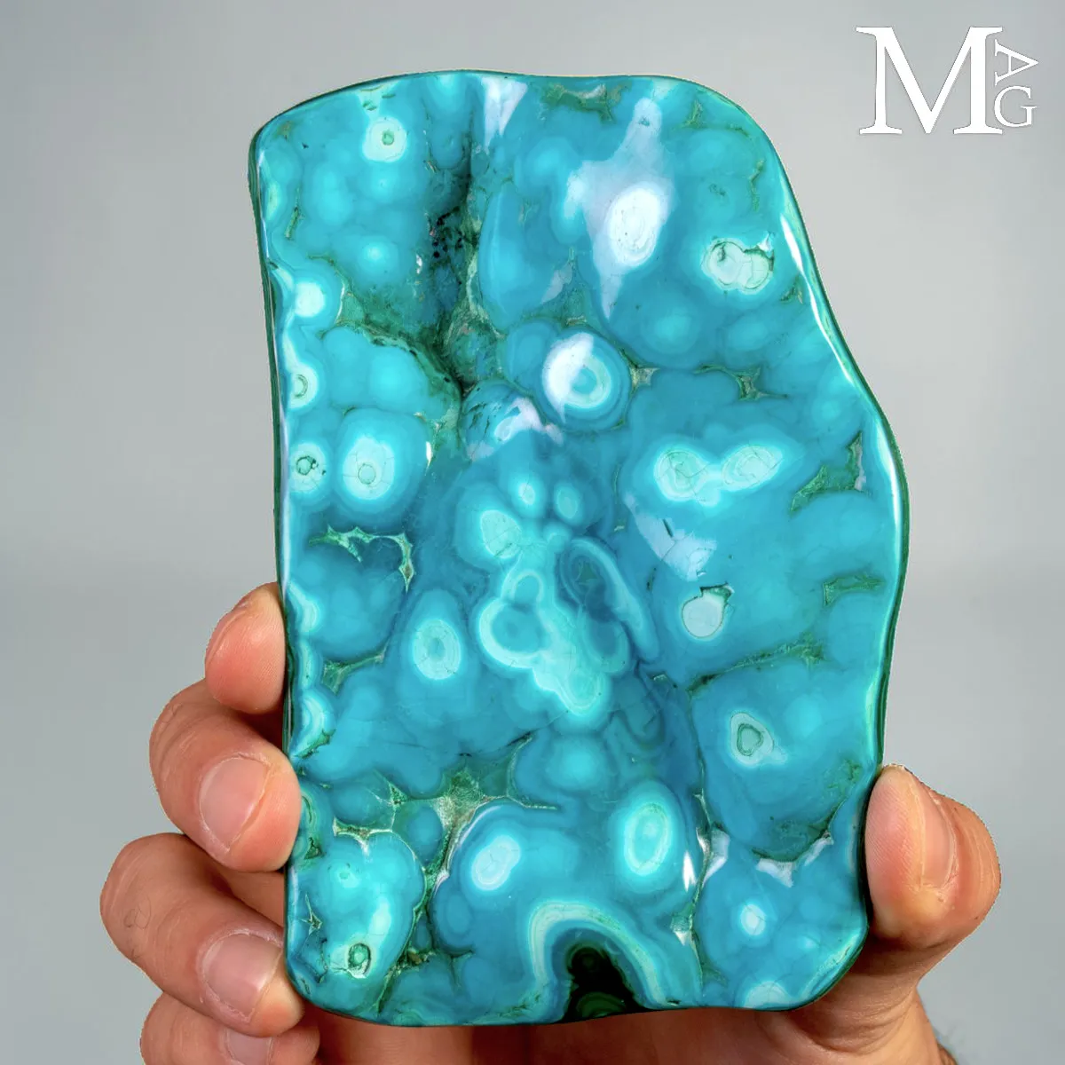 Crisocolla su base di Malachite.