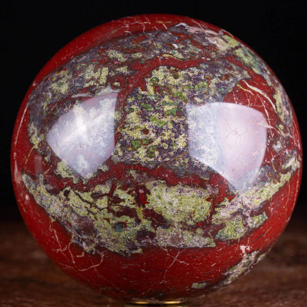 Sfera di Dragon Blood Jasper