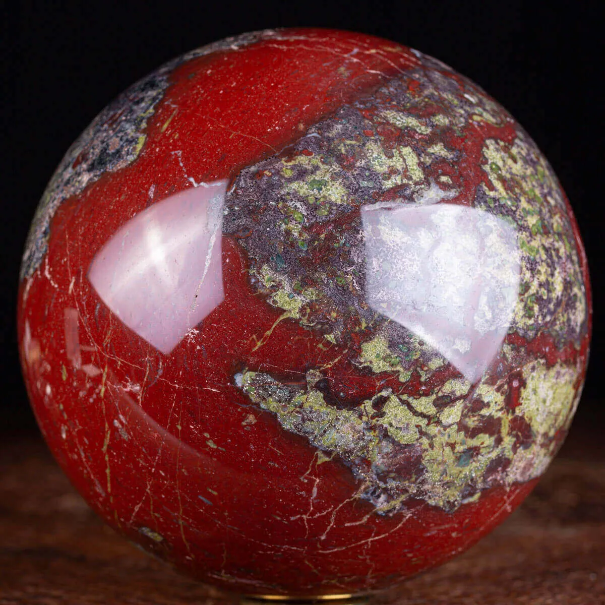 Sfera di Dragon Blood Jasper