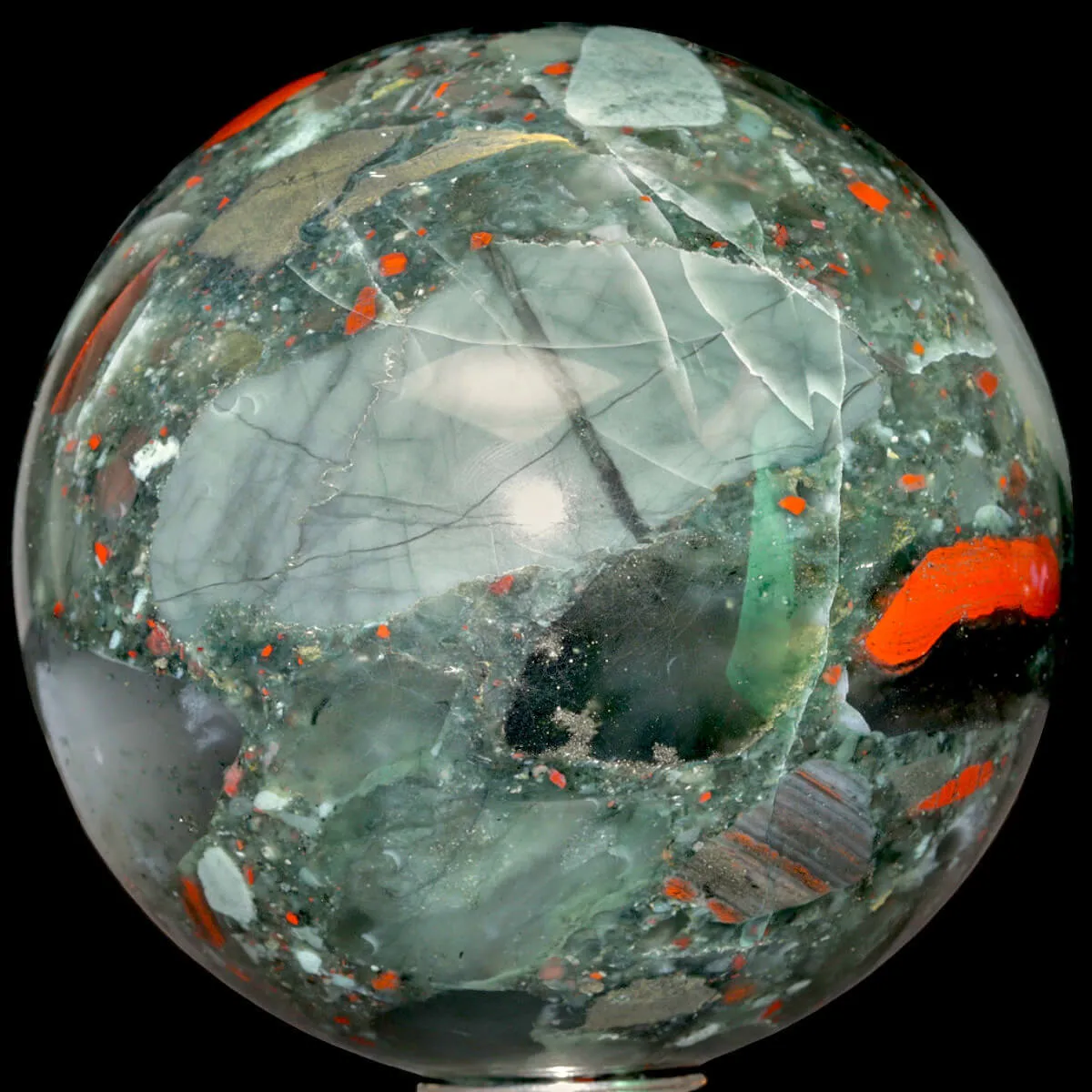 Sfera di Diaspro Sangue di Drago – Energia della Terra.