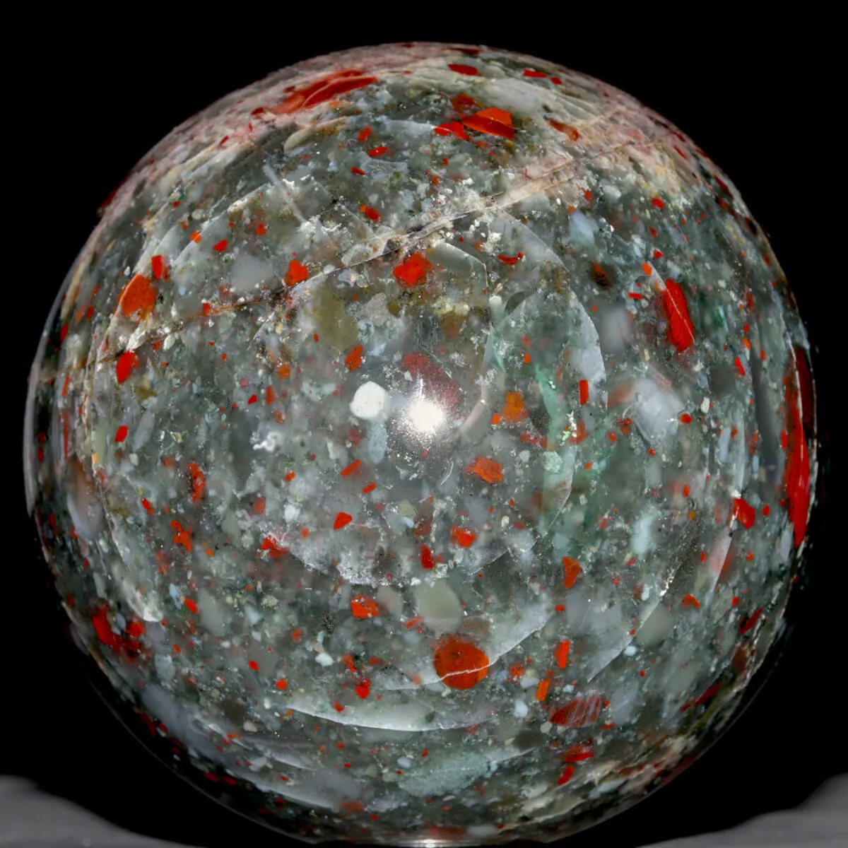 Sfera Ornamentale in Diaspro Sangue di Drago - Provenienza Sudafrica.