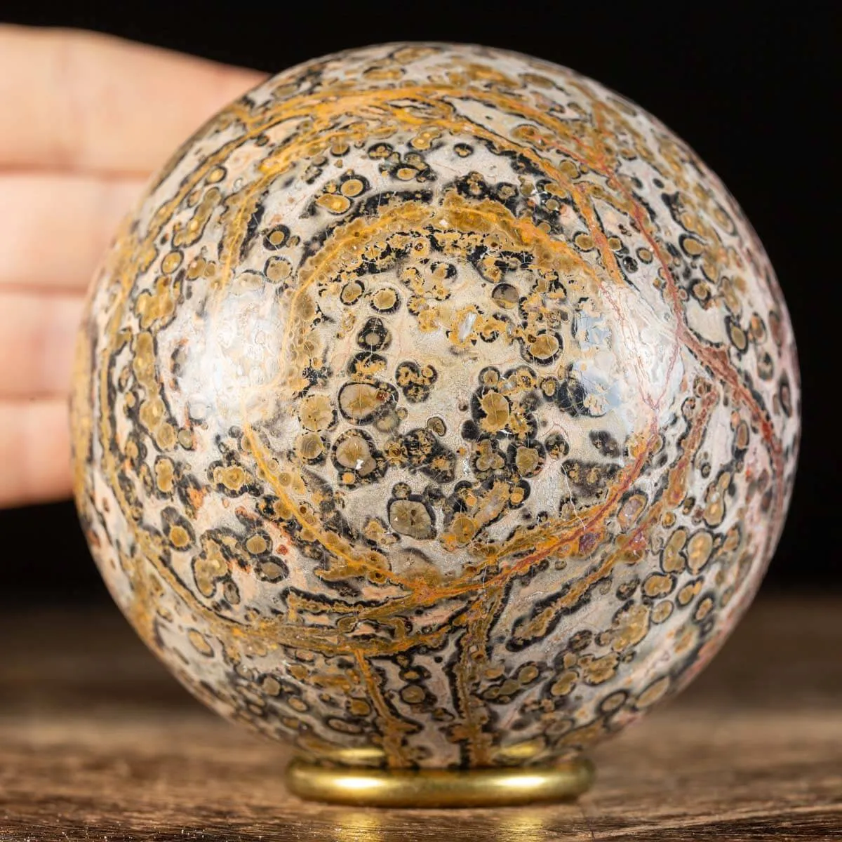 Sfera in Diaspro Pelle di Leopardo