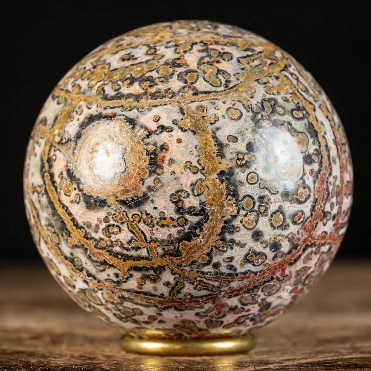 Sfera in Diaspro Pelle di Leopardo