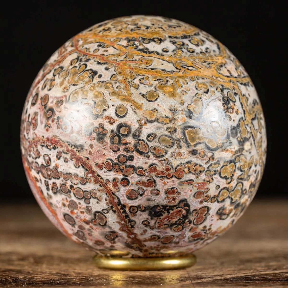 Sfera in Diaspro Pelle di Leopardo