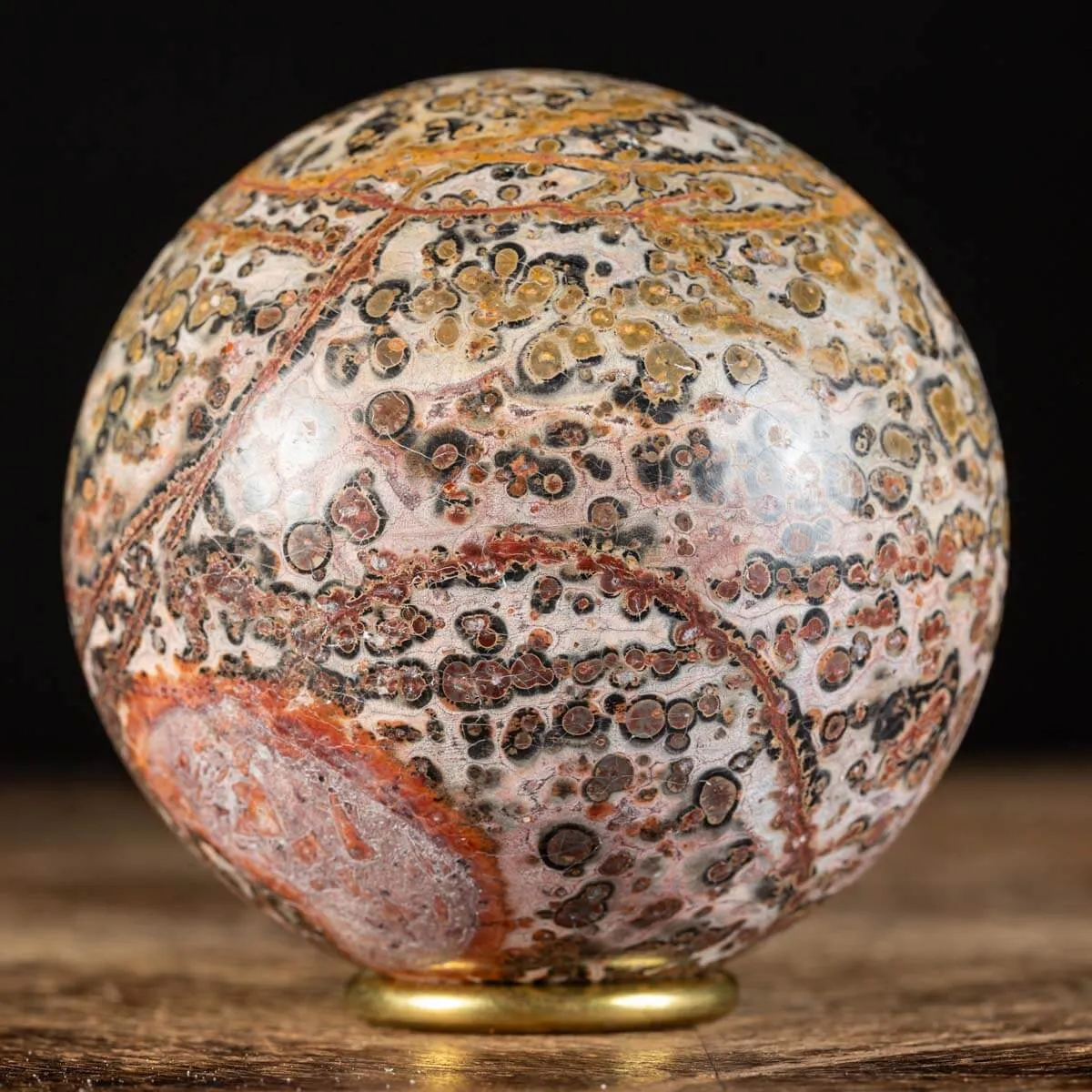 Sfera in Diaspro Pelle di Leopardo