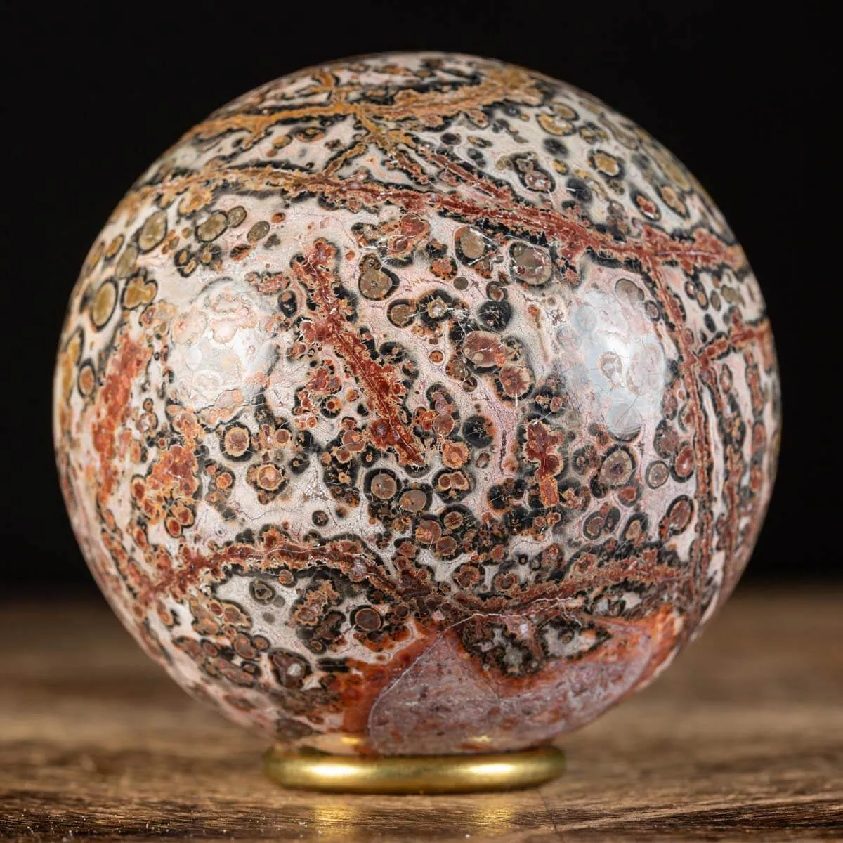 Sfera in Diaspro Pelle di Leopardo