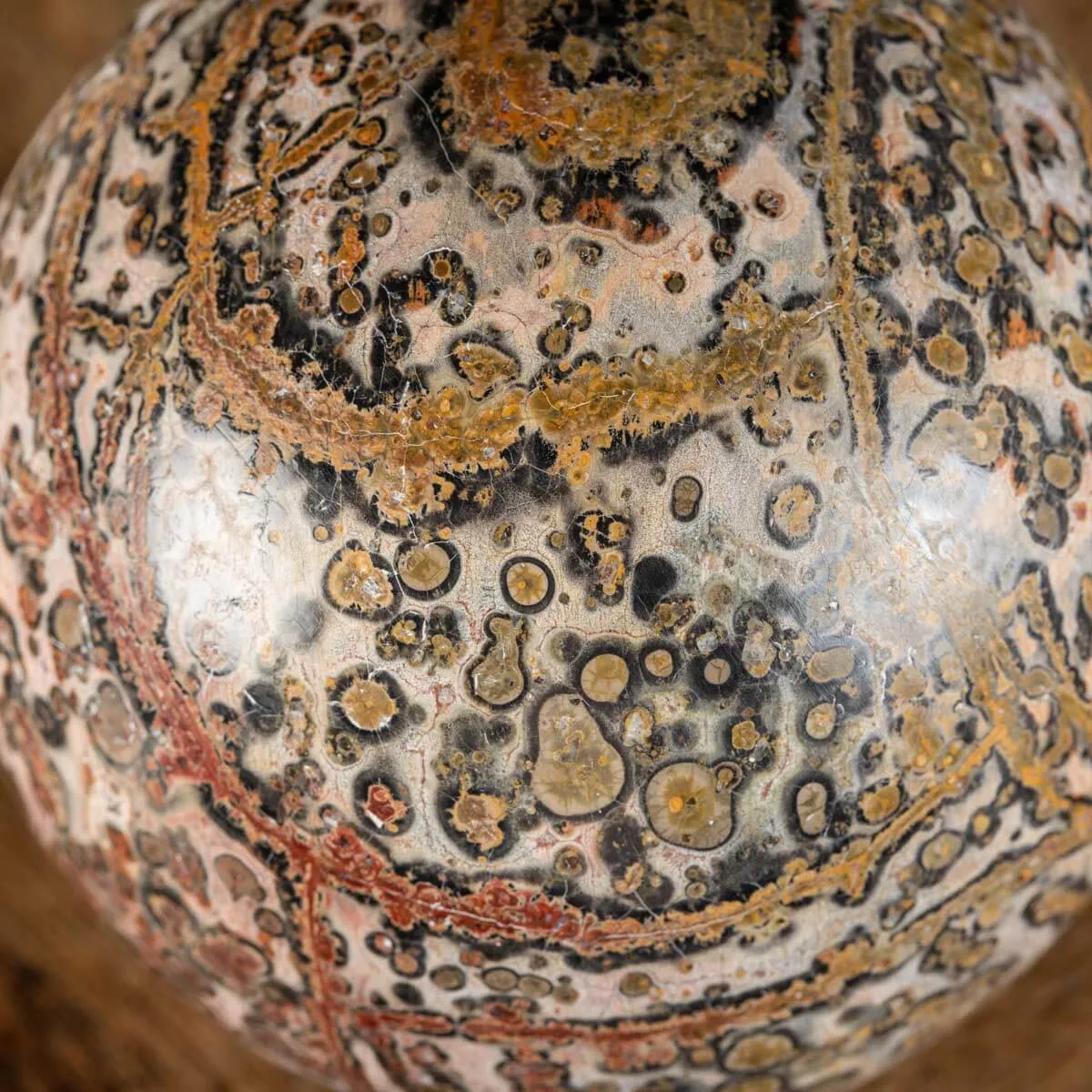Sfera in Diaspro Pelle di Leopardo