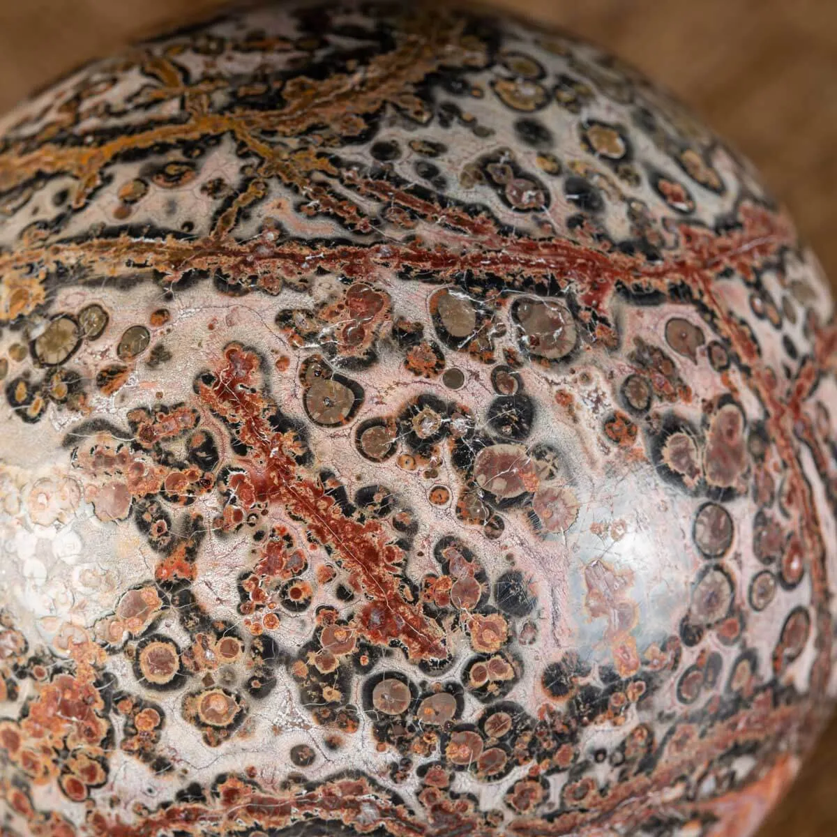 Sfera in Diaspro Pelle di Leopardo