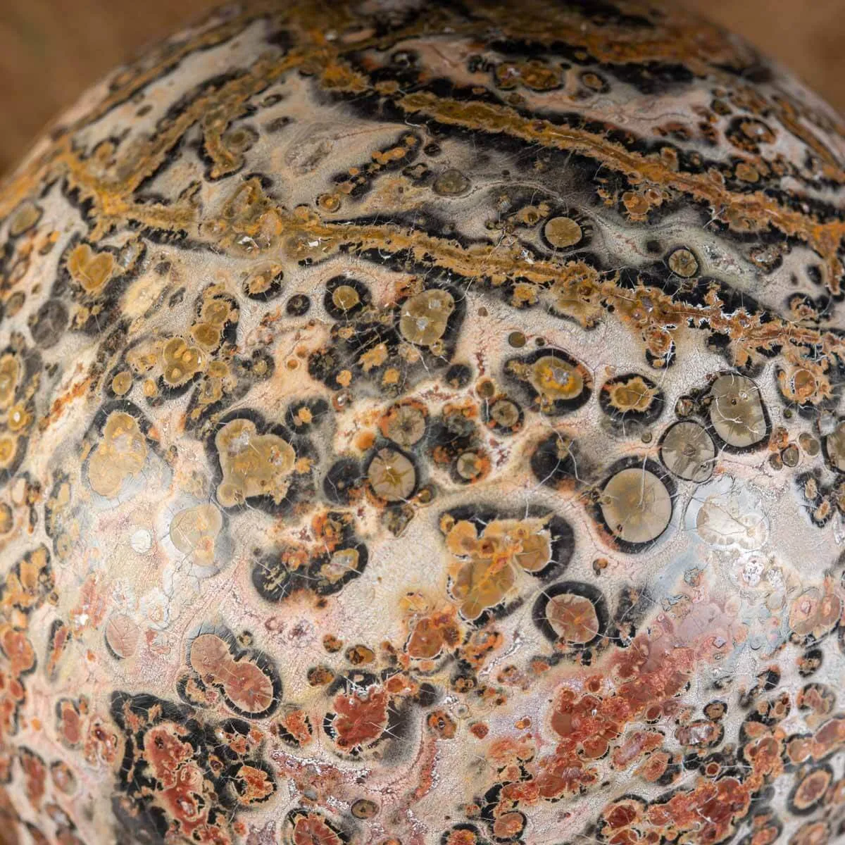 Sfera in Diaspro Pelle di Leopardo