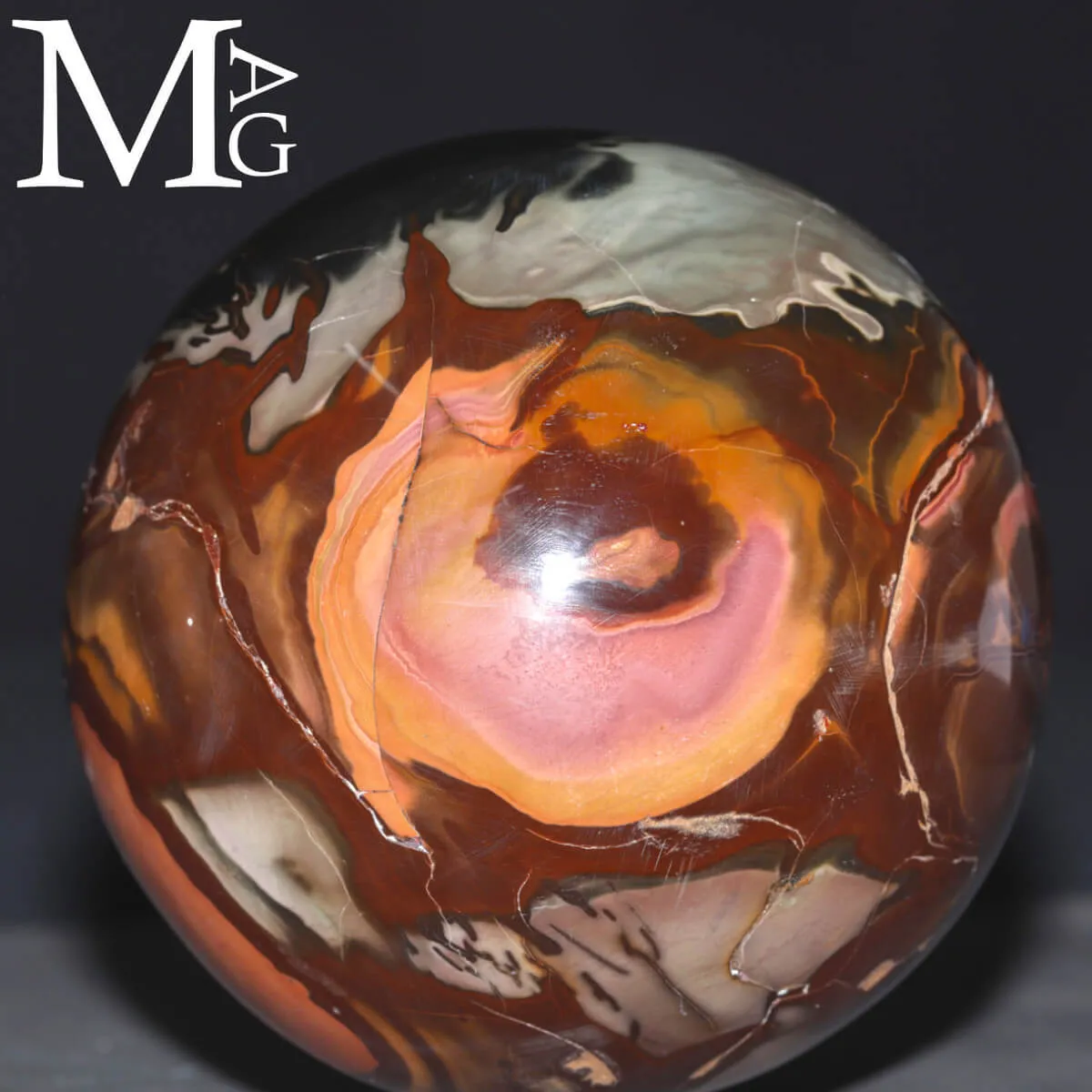Sfera in Diaspro Policromo – Paesaggi di Pietra